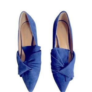 Gunmetal Blue Suede Women's Heels Sz 8.5